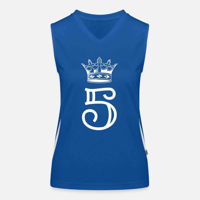 5 Zahl Krone Funktionelles Kontrast-Tank Top für Frauen