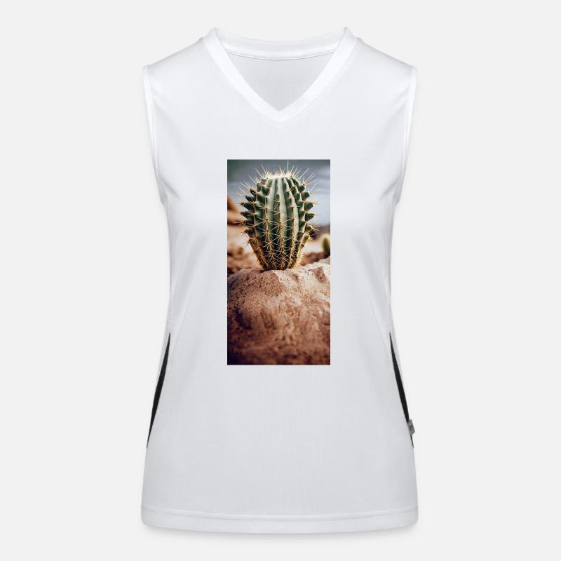 Cactus dans un désert de sable Jeu de mots Débardeur respirant contrasté Femme