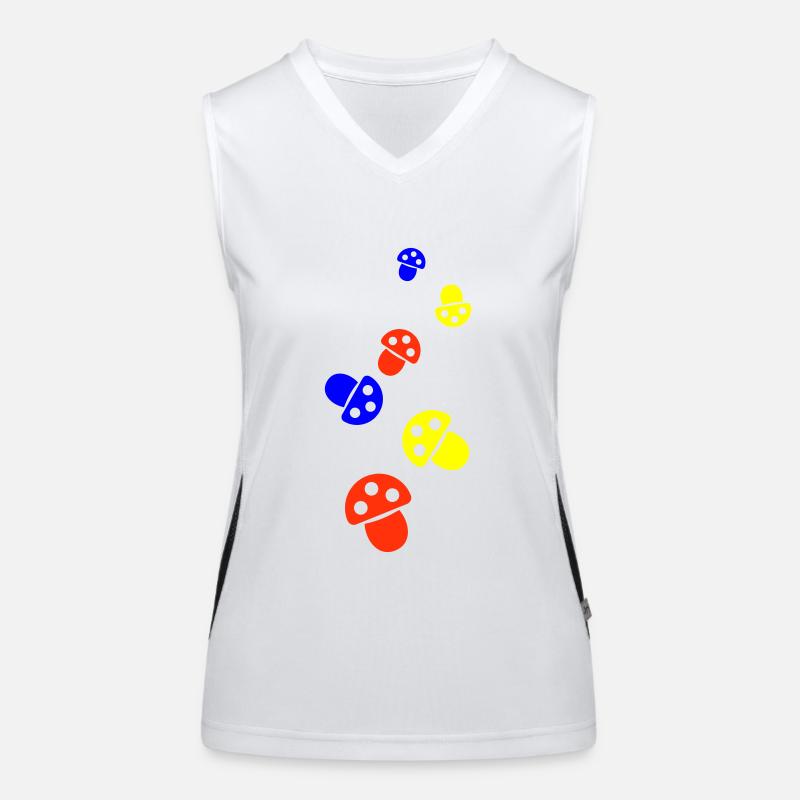 Symbole des champignons Débardeur respirant contrasté Femme