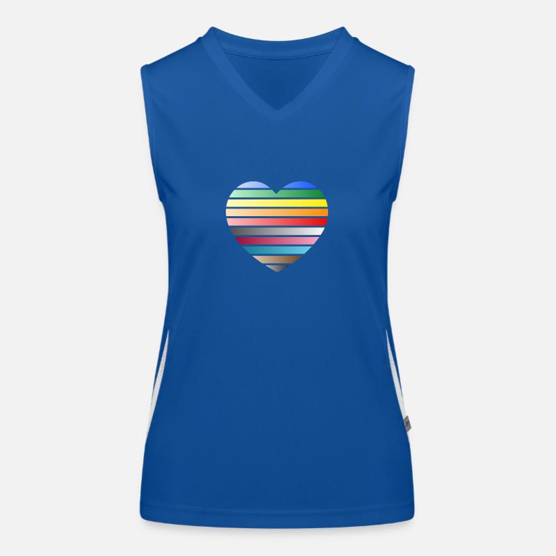 LIEBE - Regenbogen Funktionelles Kontrast-Tank Top für Frauen