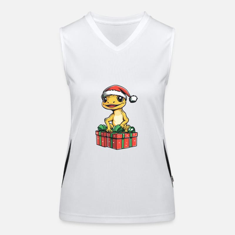 Cadeaux de Noël Lizard Gecko Débardeur respirant contrasté Femme