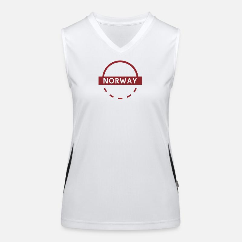 Norwegen Arc Emblem Funktionelles Kontrast-Tank Top für Frauen
