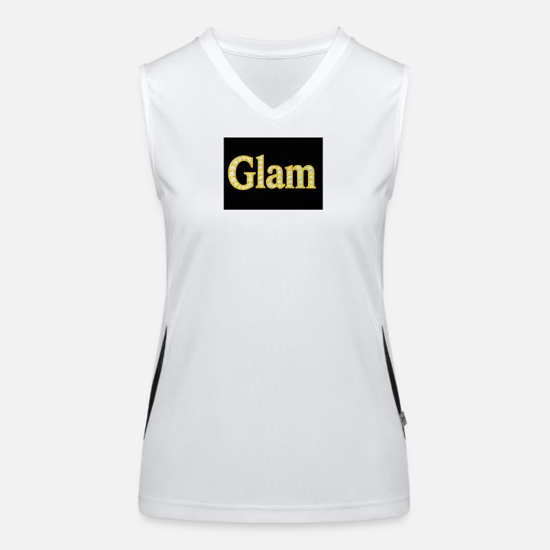 Glam Diamond Letters Women's Functional Contrast Tank Top