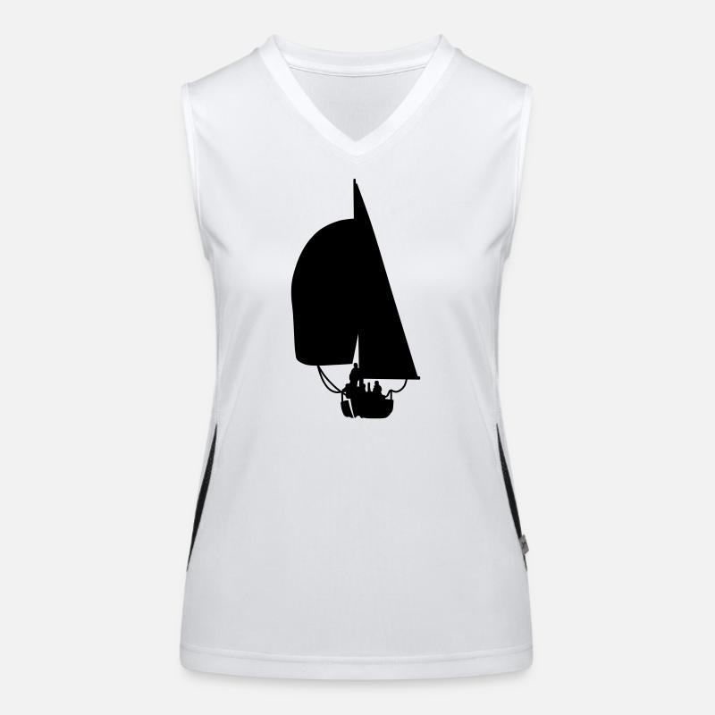 Segelboot Funktionelles Kontrast-Tank Top für Frauen