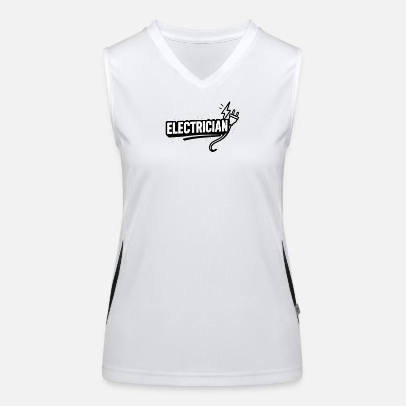 Electrician Motif Cable Flash Women's Functional Contrast Tank Top
