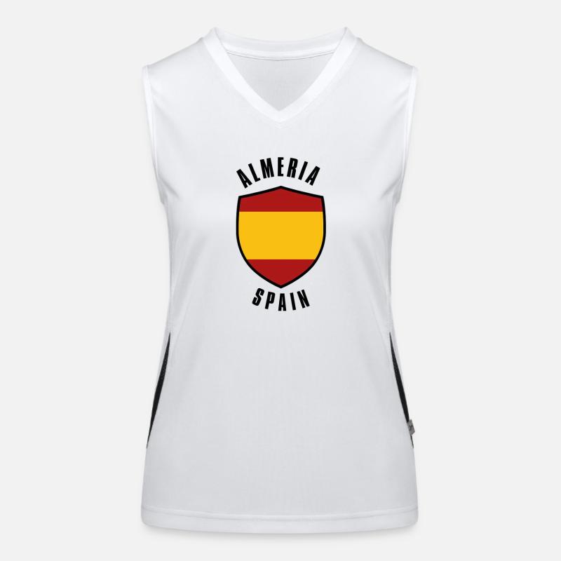 Bouclier d’Almería Drapeau espagnol Débardeur respirant contrasté Femme