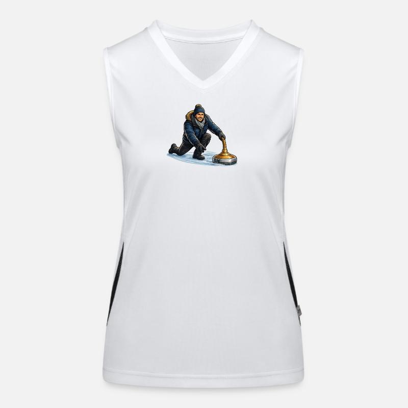 Wintercurling Kraft Funktionelles Kontrast-Tank Top für Frauen
