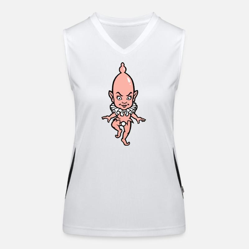 Bébé Diable mignon avec collier Débardeur respirant contrasté Femme