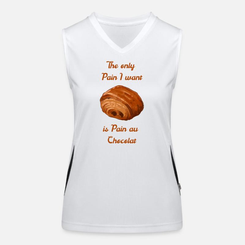 La seule douleur que je veux, c’est du pain au chocolat Débardeur respirant contrasté Femme