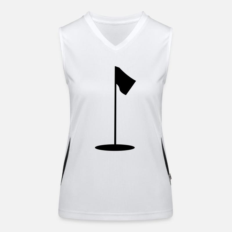 Mini-golf,golf,golf,drapeau,clubs de golf de golf Débardeur respirant contrasté Femme