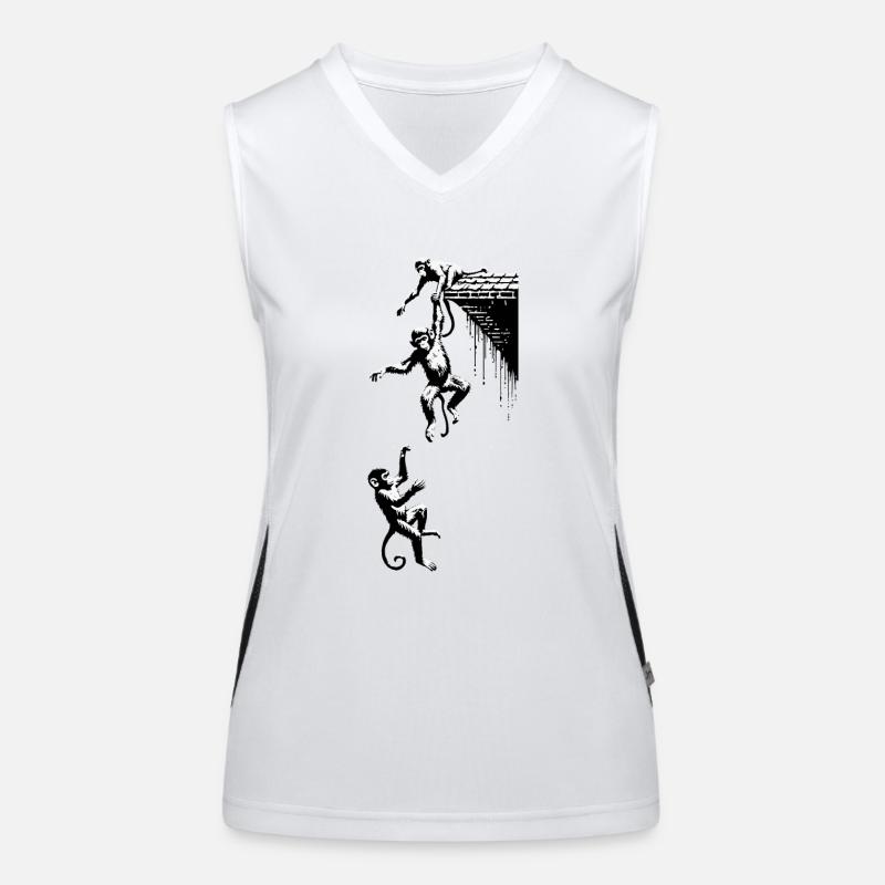 3 singes Monkey Gang Monkey Monkey Falls Débardeur respirant contrasté Femme