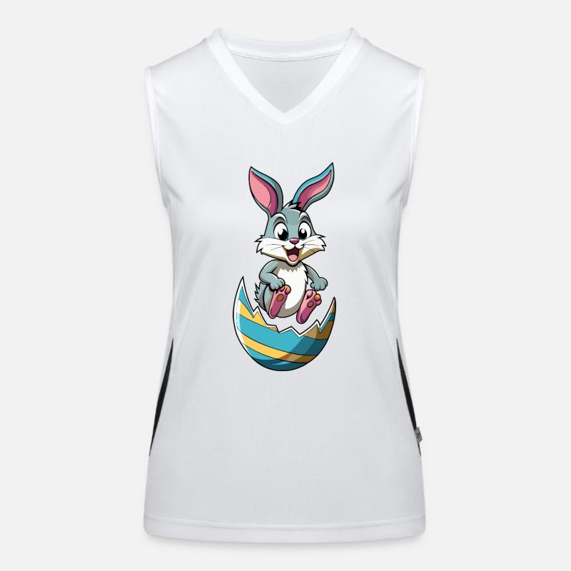 Happy Easter - Easter Bunny - Easter Egg - Cartoon Women's Functional Contrast Tank Top