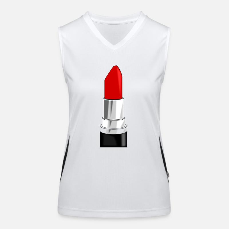 lipstick - Lippenstift rot Funktionelles Kontrast-Tank Top für Frauen