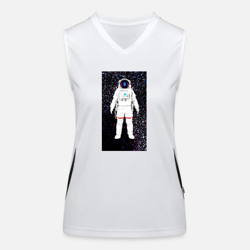 Image spatiale d’astronaute flottant Débardeur respirant contrasté Femme