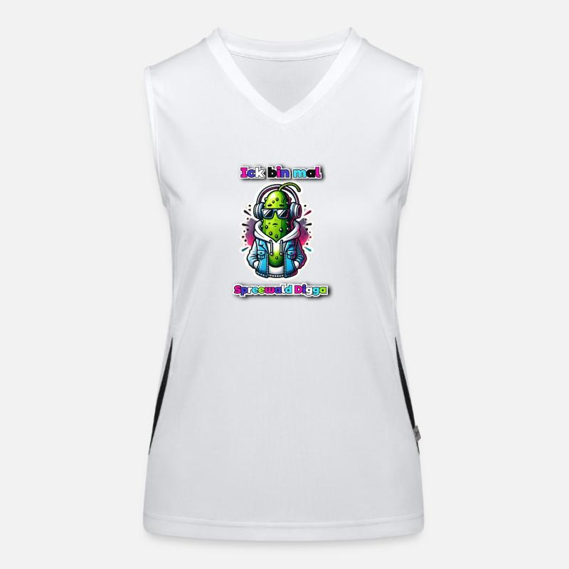Ick bin mal Funktionelles Kontrast-Tank Top für Frauen