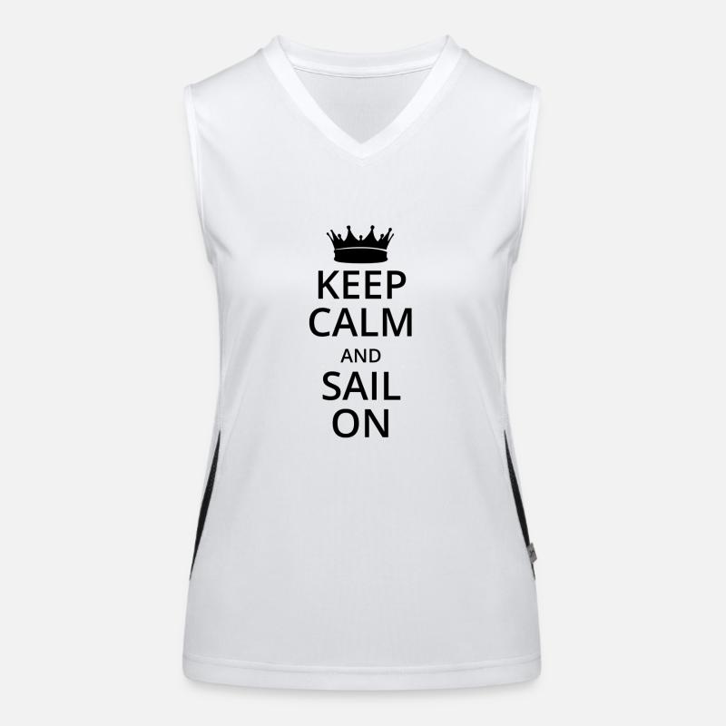 Keep calm and sail on Funktionelles Kontrast-Tank Top für Frauen