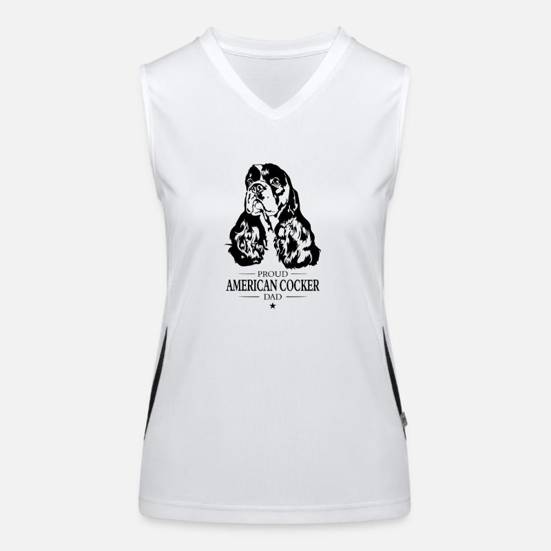 American Cocker Dad Dogs Cocker Spaniel Wilsigns Women's Functional Contrast Tank Top