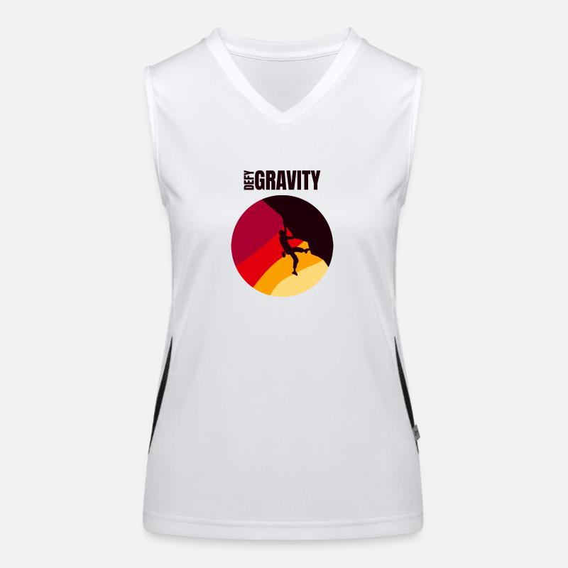 Defy Gravity - Kletterer Geschenk Funktionelles Kontrast-Tank Top für Frauen