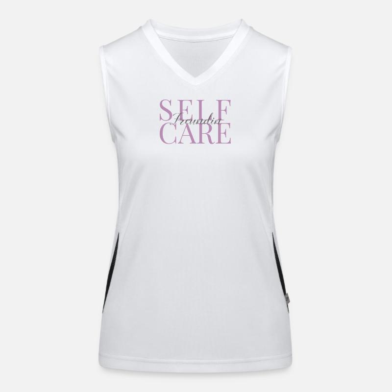 Selfcarefreundin rosa und grau Funktionelles Kontrast-Tank Top für Frauen