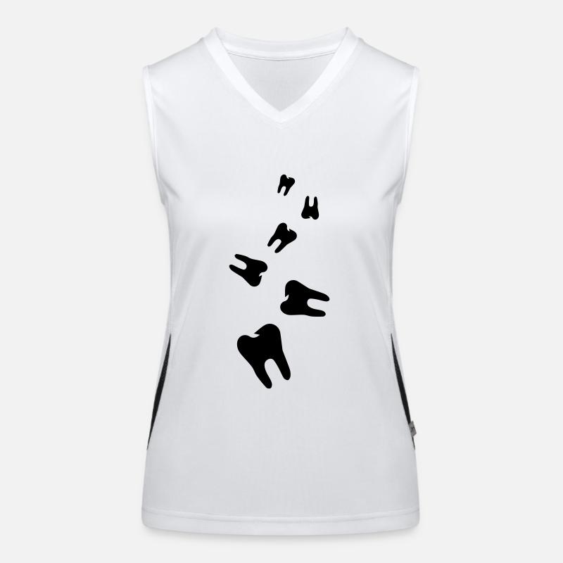 Zahn symbol Funktionelles Kontrast-Tank Top für Frauen