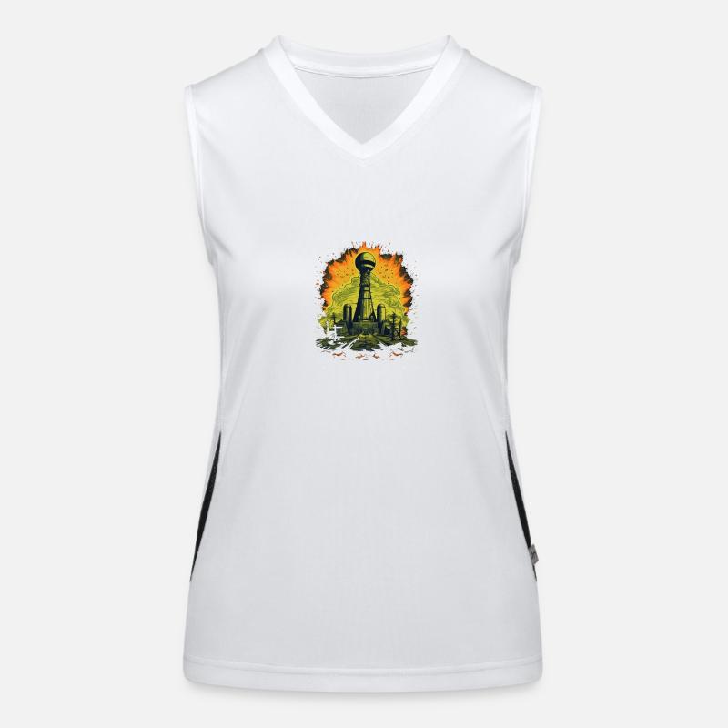 Tschernobyl-Atom 11 Funktionelles Kontrast-Tank Top für Frauen