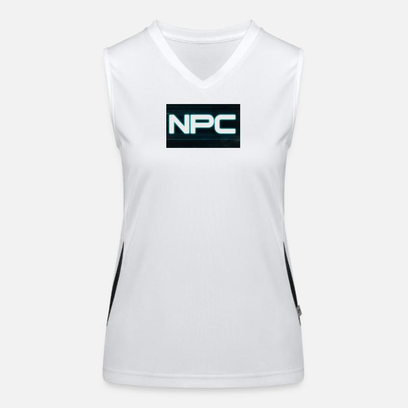 Neon NPC Glitch Stil Funktionelles Kontrast-Tank Top für Frauen