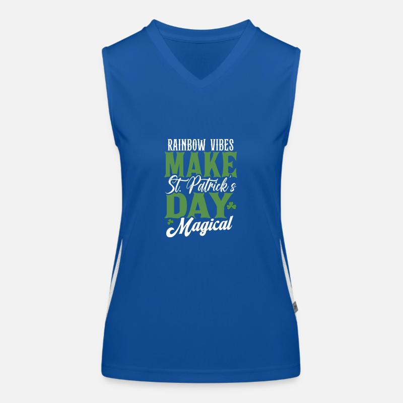 Regenbogen-Vibes machen den St. Patricks Day magisch Funktionelles Kontrast-Tank Top für Frauen