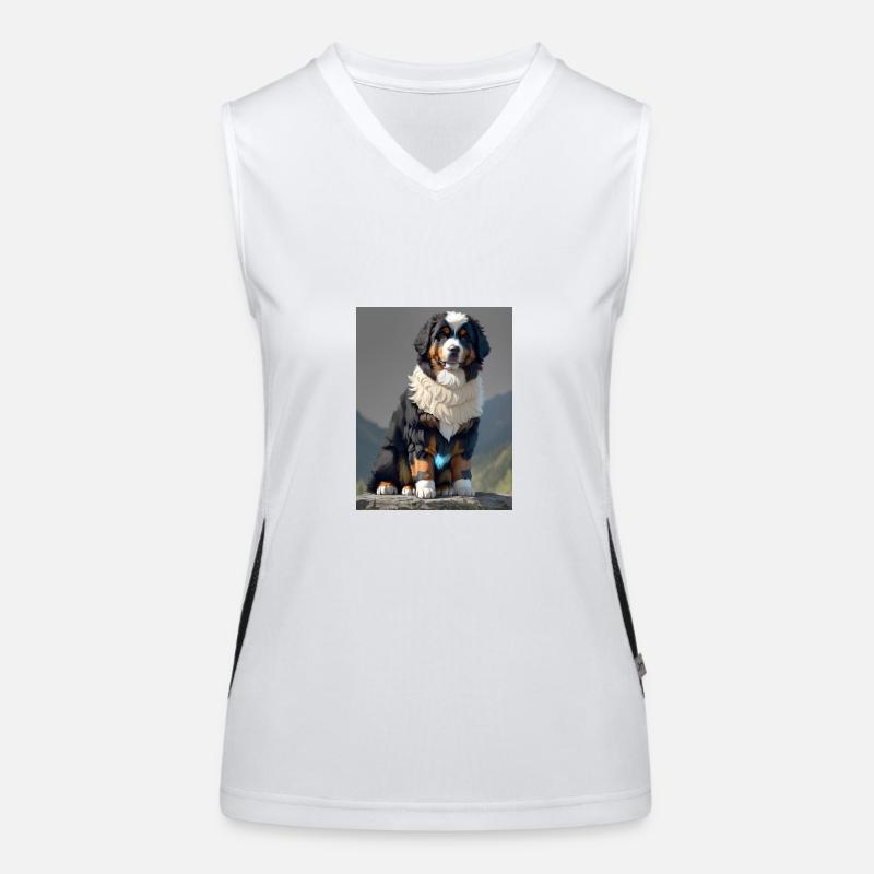 Berner Sennenhund Funktionelles Kontrast-Tank Top für Frauen