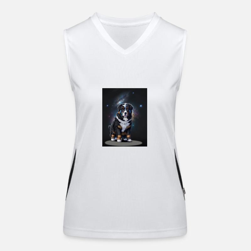 Berner Sennenhund Welpe Funktionelles Kontrast-Tank Top für Frauen