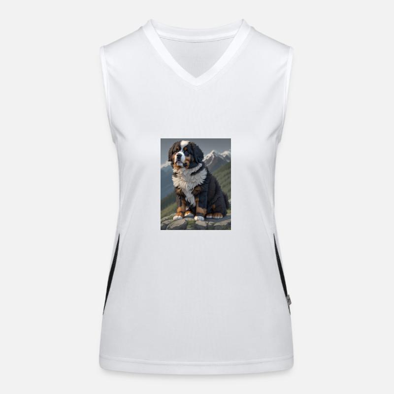 Berner Sennenhund Funktionelles Kontrast-Tank Top für Frauen