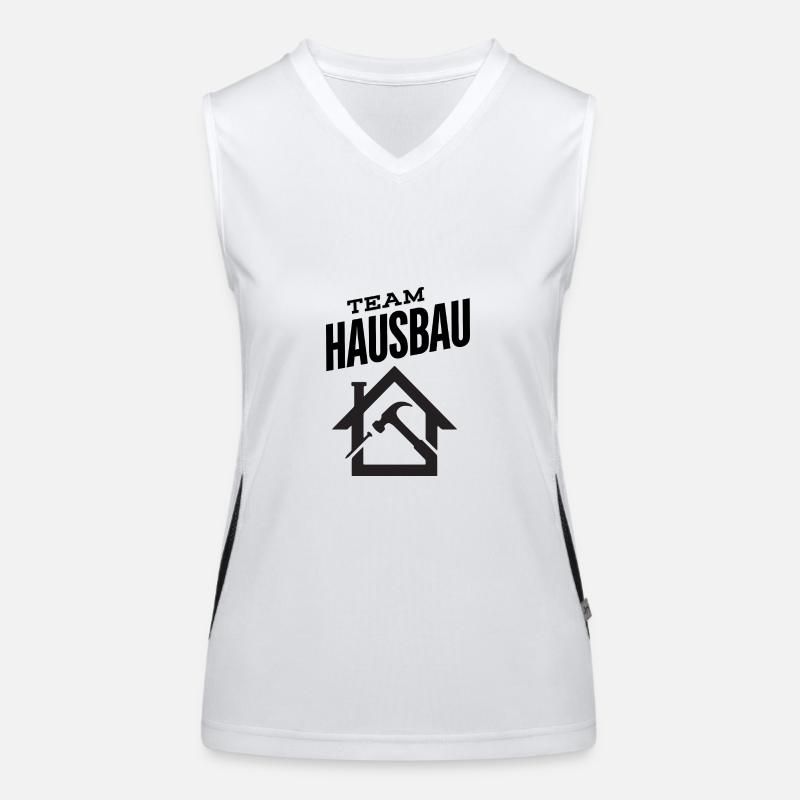 Construction de maisons d’équipe Débardeur respirant contrasté Femme