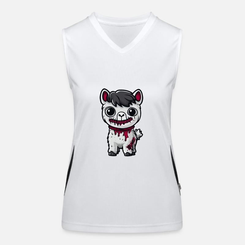 Alpaka Llama Halloween Comic Lustig Funktionelles Kontrast-Tank Top für Frauen