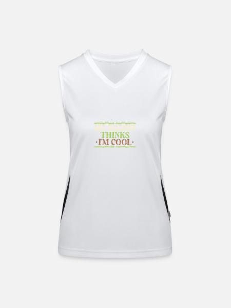 Falconry Sports - Women's Functional Contrast Tank Top - white/black - Front