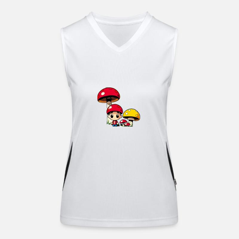 Mushroom head Women's Functional Contrast Tank Top