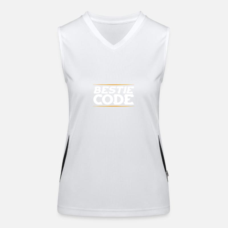 bestie code Funktionelles Kontrast-Tank Top für Frauen