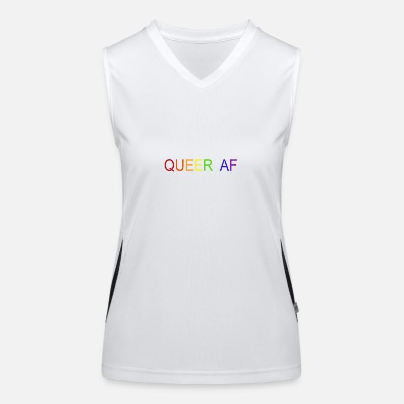 QUEER AF Funktionelles Kontrast-Tank Top für Frauen