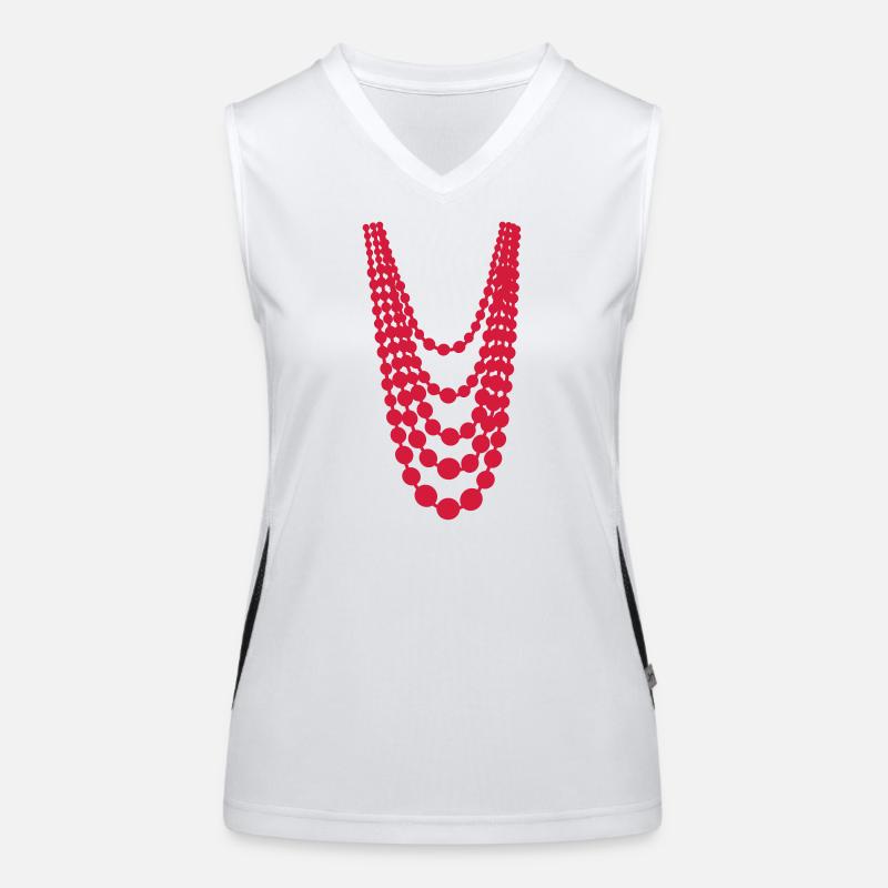 Collier de perles Débardeur respirant contrasté Femme