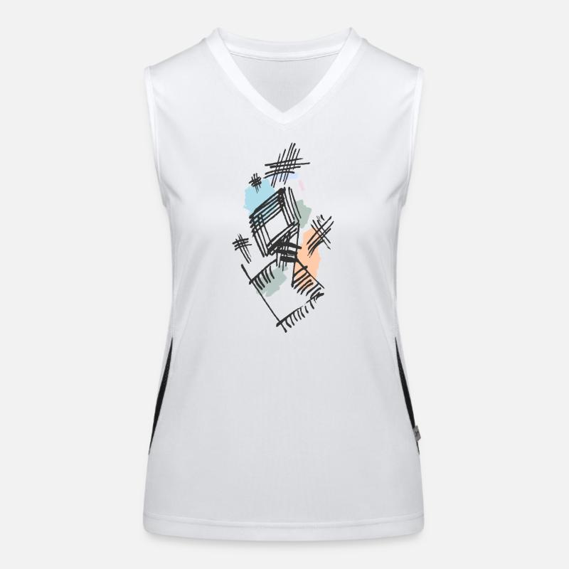 Abstract Women's Functional Contrast Tank Top