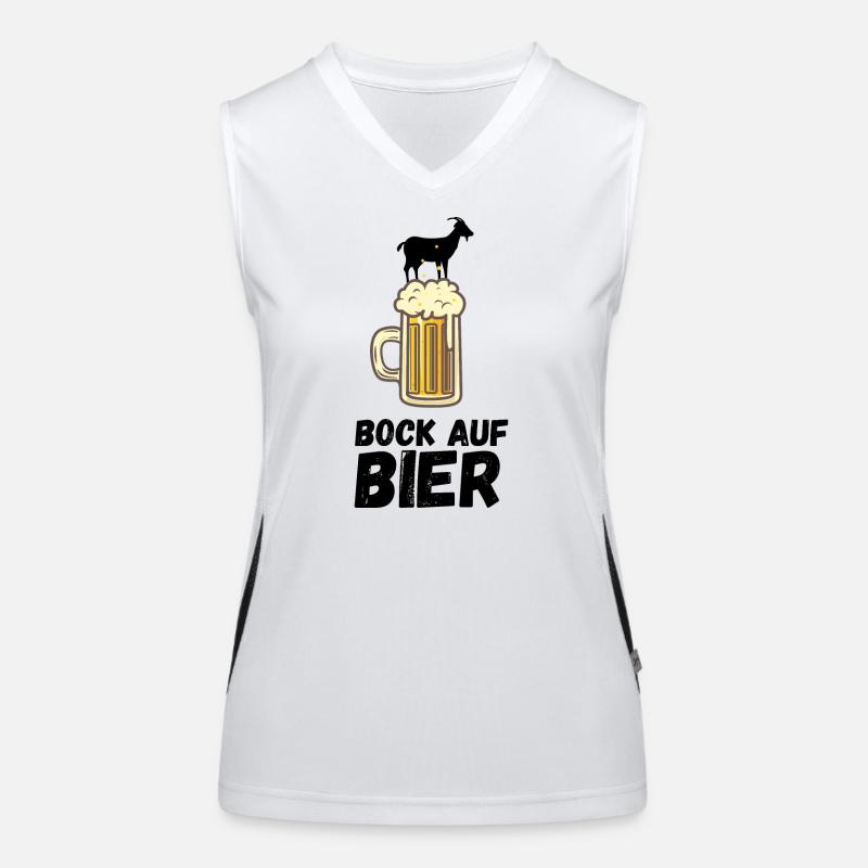 Bock auf Bier Funktionelles Kontrast-Tank Top für Frauen