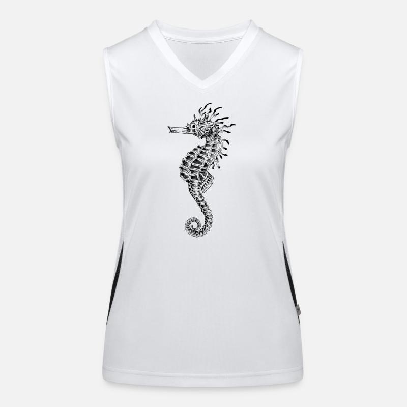 Seepferdchen Funktionelles Kontrast-Tank Top für Frauen