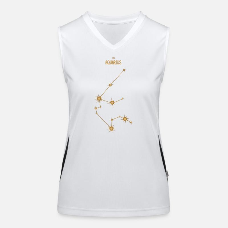 Verseau Signe du zodiaque Constellation d’étoiles Doré Débardeur respirant contrasté Femme