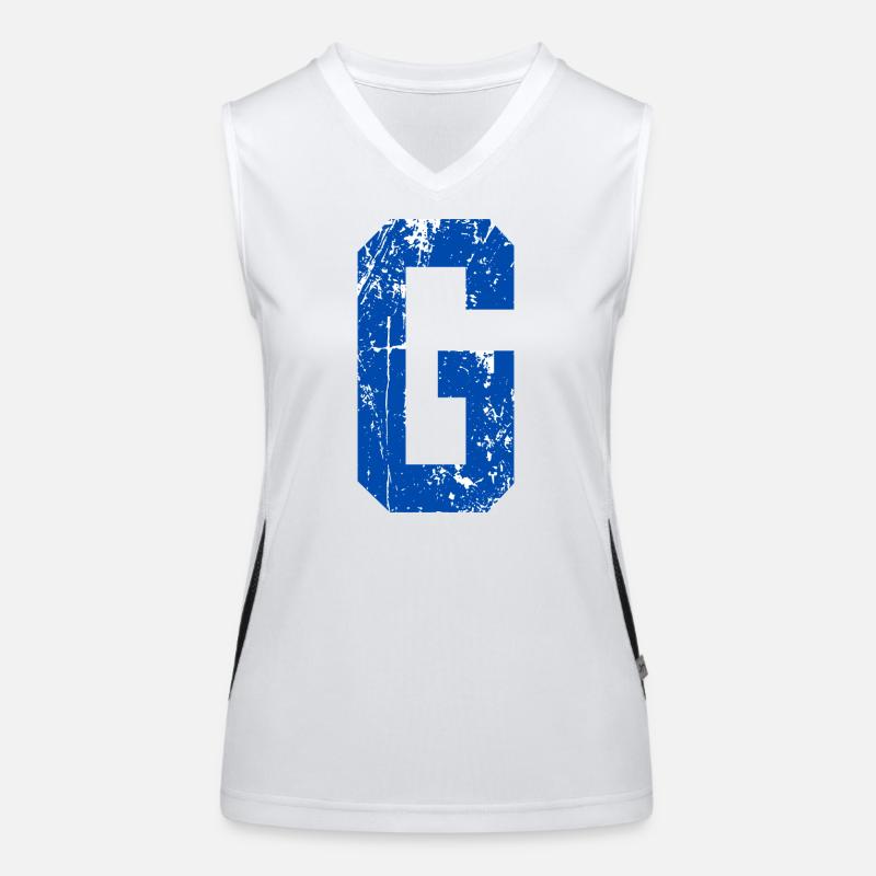 Buchstabe c Retro-Sport Funktionelles Kontrast-Tank Top für Frauen