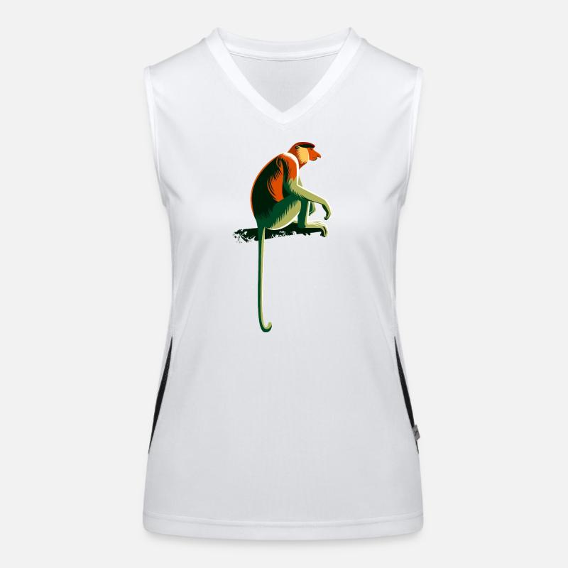 Nasenaffe Funktionelles Kontrast-Tank Top für Frauen