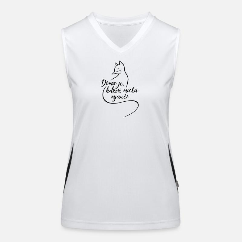 Doma je, hdźež micka mjawči. Women's Functional Contrast Tank Top