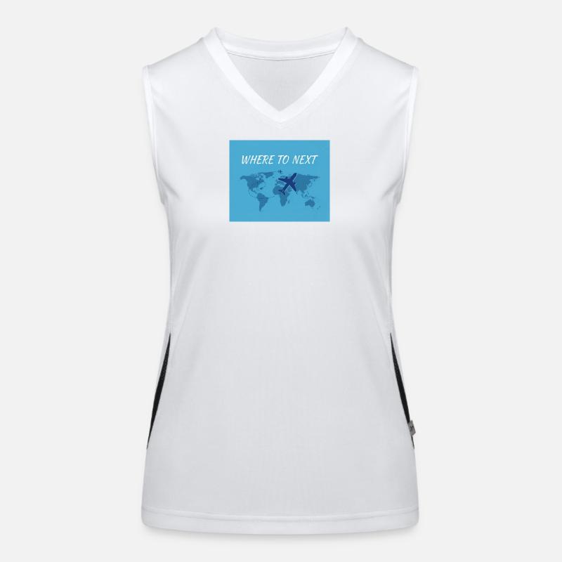 Where to Next Weltreise, Reise Funktionelles Kontrast-Tank Top für Frauen