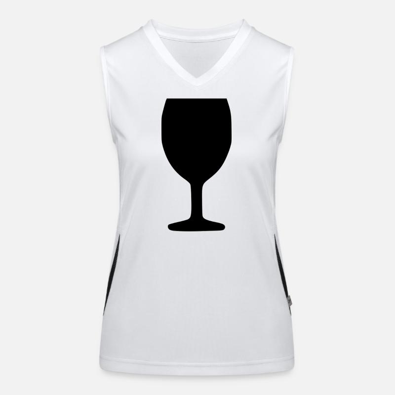 Wein Weinglas Rotwein  Funktionelles Kontrast-Tank Top für Frauen