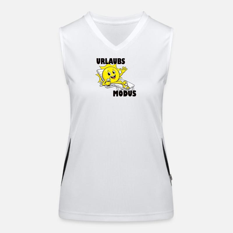 Vacation mode, vacation - Women's Functional Contrast Tank Top - white/black