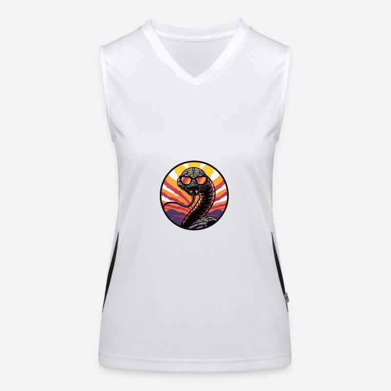 Schlange Kobra Comic Cool Sommer Funktionelles Kontrast-Tank Top für Frauen
