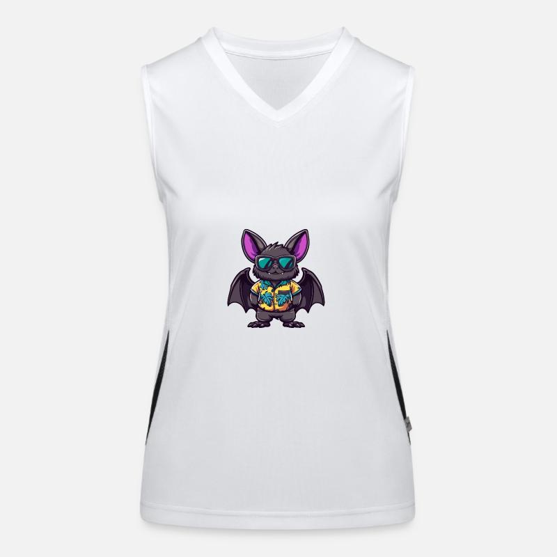 Fledermaus Comic Urlaub Funktionelles Kontrast-Tank Top für Frauen