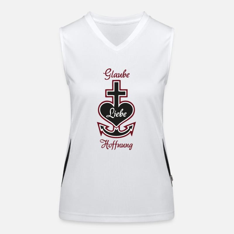Glaube Liebe Hoffnung Funktionelles Kontrast-Tank Top für Frauen